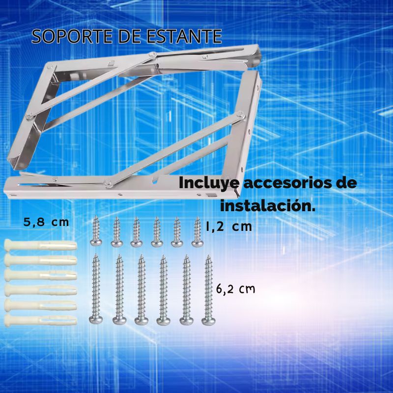 2 Soportes de Estante Plegables