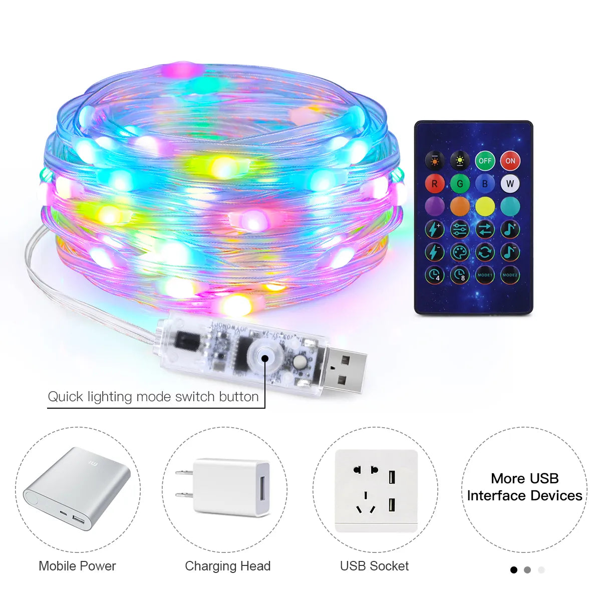 LUCES INTELIGENTES LED DE NAVIDAD DE 10 METROS